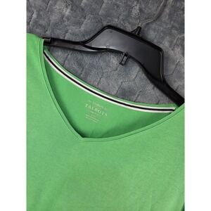Talbots Tee Green 100% Pima Cotton V-Neck Short Sleeve Shirt Woman Petite 2XP